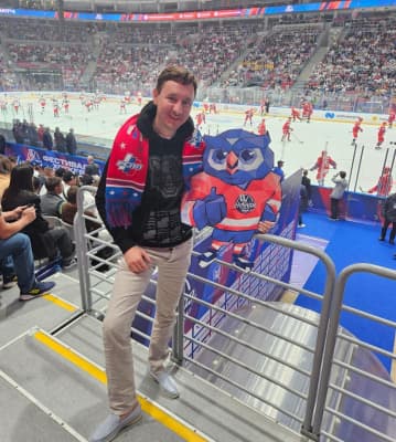 Гала-матч Ночной хоккейной лиги с флагом РСПП